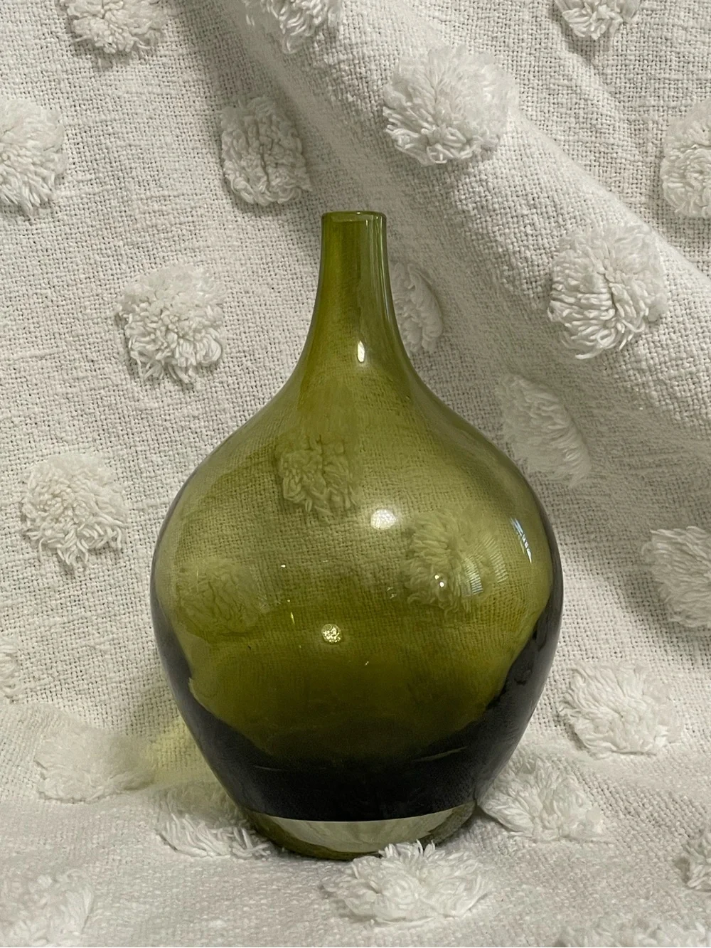 Ikea Retired Salong Jelinek Glass Vase - Green 8”